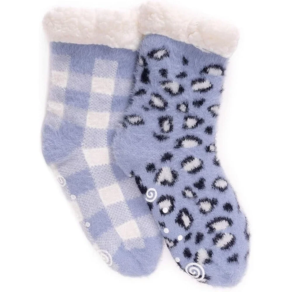 Muk Luks Women's Cabin Cozy Sock - L/XL(8-10) (2 Pairs)
